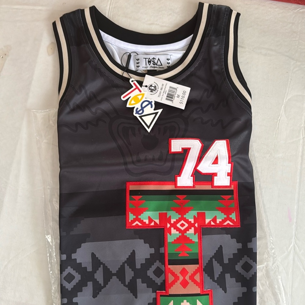 Men’s M Tisa, Tribal basketball jersey $55 or best offer